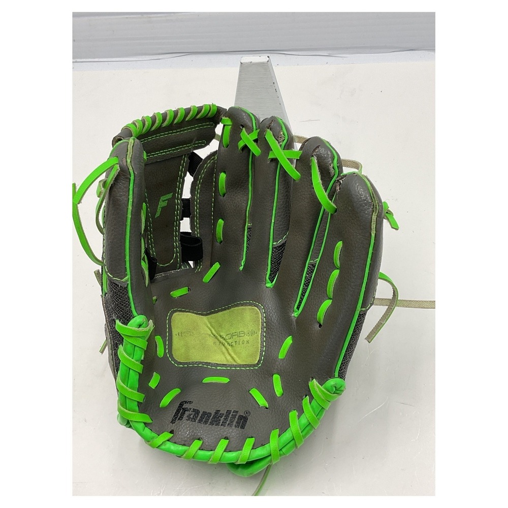 Franklin Infinite Web 10.5" Baseball‎ Glove Grey Neon Green Youth RHT 22756